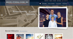 Desktop Screenshot of megielfuneralhome.com